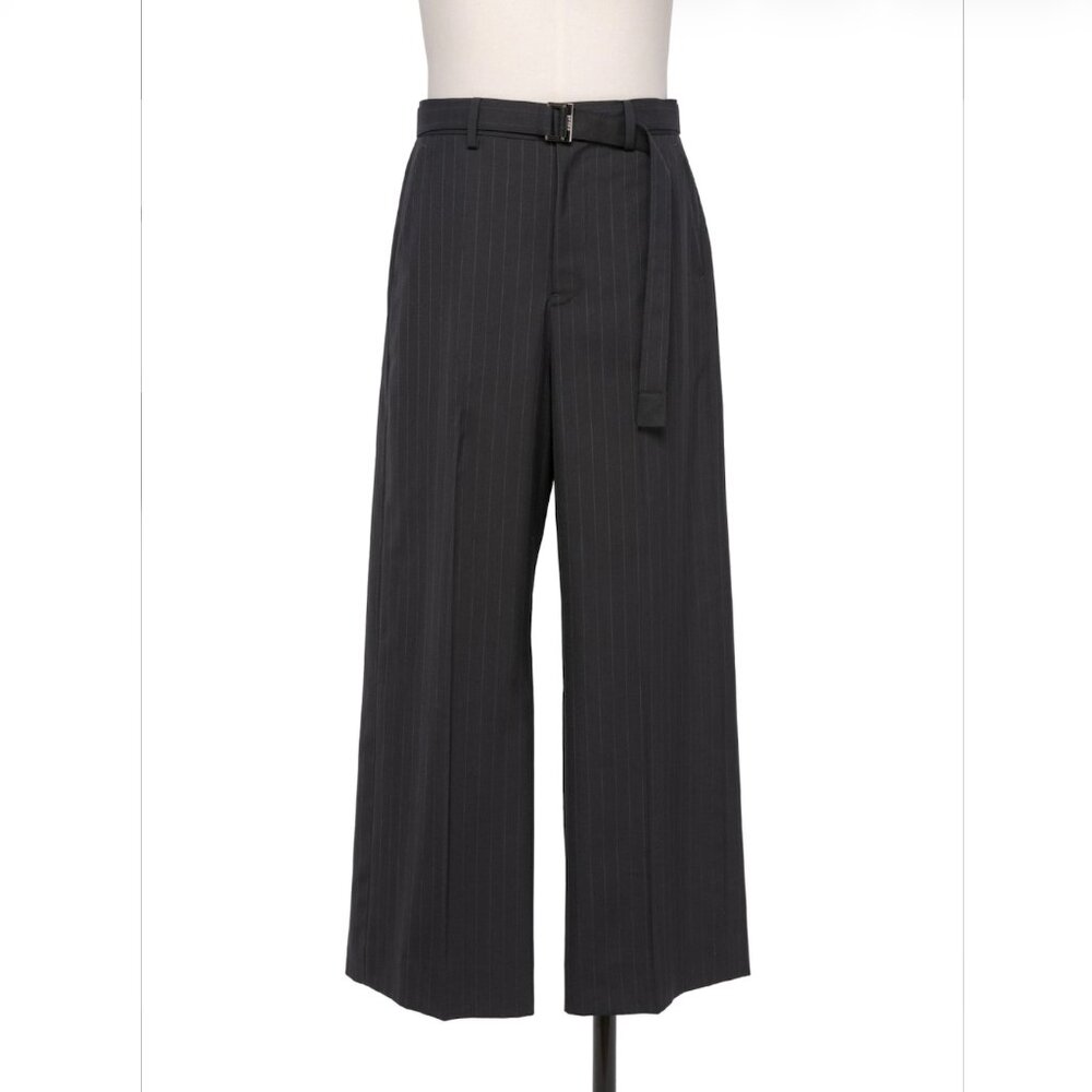 sacai, Navy Chalk Striped Trousers